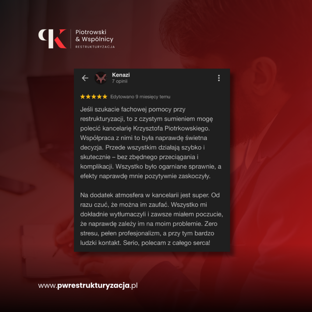 restrukturyzacja firm - bardzo dobre opinie klientów