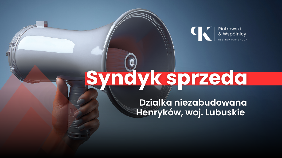 syndyk sprzeda działkę w Henrykowie