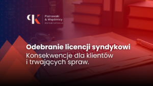odebranie licencji syndykowi
